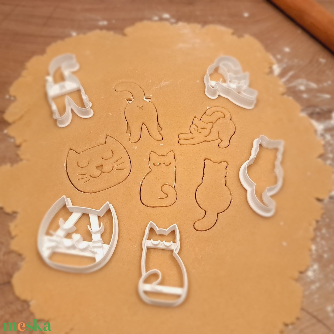 !Akció! cicás kekszkiszúró szett - otthon & életmód - konyhafelszerelés, tálalás - sütés, főzés - sütikiszúró - Meska.hu