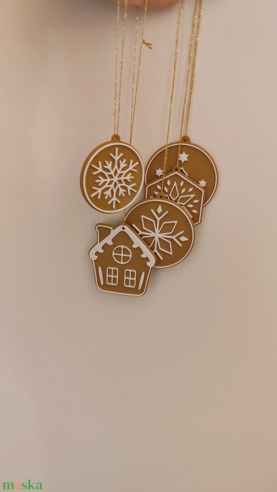 ! Akció! Mézeskalács kinézetű díszek  - karácsony - karácsonyi lakásdekoráció - karácsonyi lakásdíszek - Meska.hu