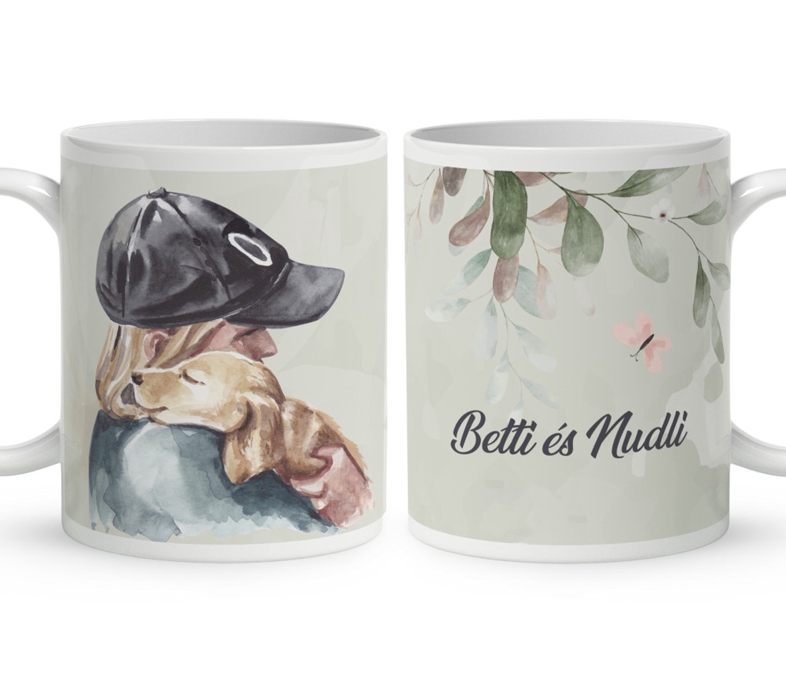 Kérd a neveddel - Bújós kutyusom mintás bögre - otthon & életmód - konyhafelszerelés, tálalás - tálalás - bögre & csésze - Meska.hu
