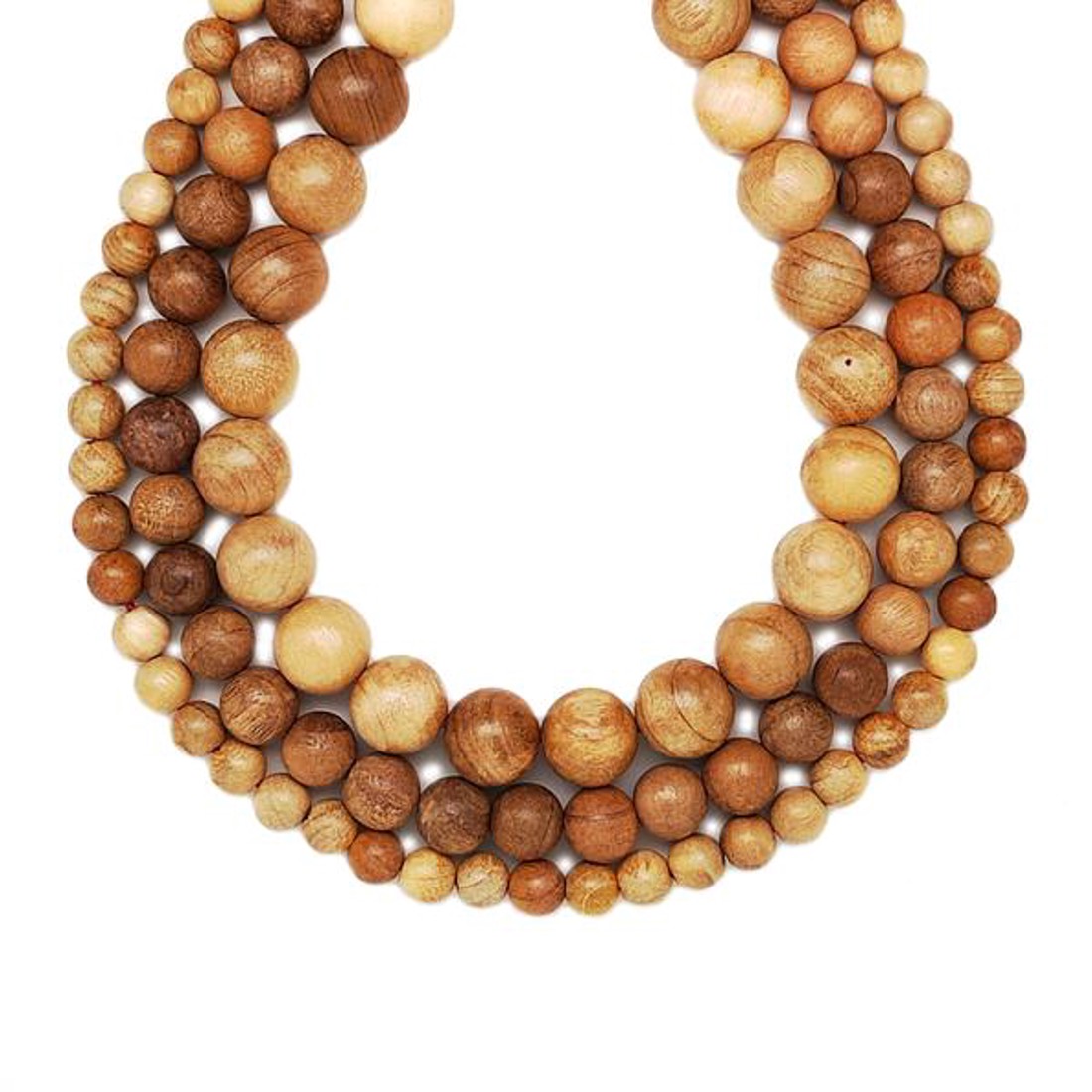 Fa wenge világos barna 6mm  ékszerkészítő alapanyag (füzér) - kellékek & szerszámok - ásvány alapanyag - ásványfüzér - Meska.hu