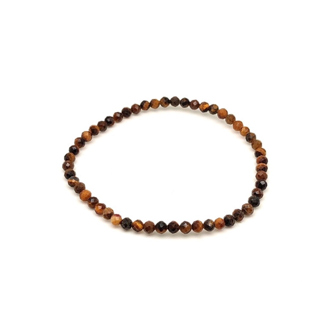 Fazettált tigrisszem golyós ásvány karkötő 3�4mm - ékszer - karkötő - ásványkarkötő - Meska.hu