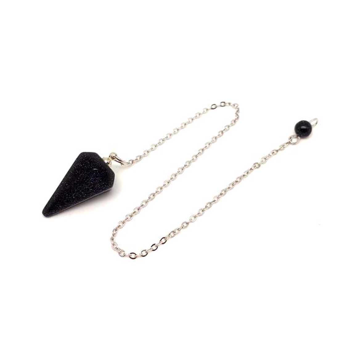 Inga hatlap goldstone kék 1,5x2,5cm - otthon & életmód - dekoráció - spiritualitás - inga - Meska.hu