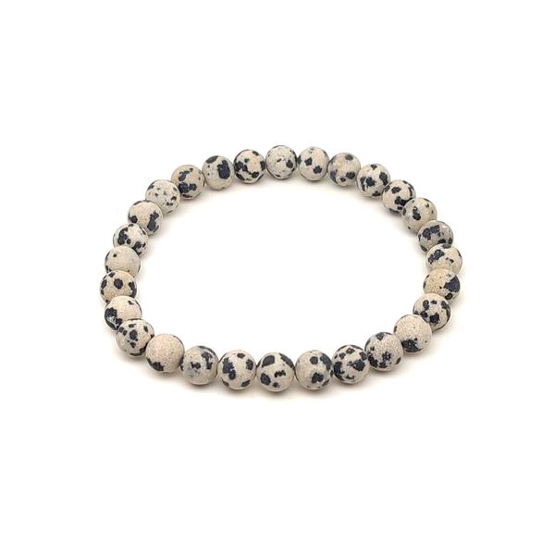 Jáspis dalmata matt ásvány karkötő golyós 6mm - ékszer - karkötő - ásványkarkötő - Meska.hu