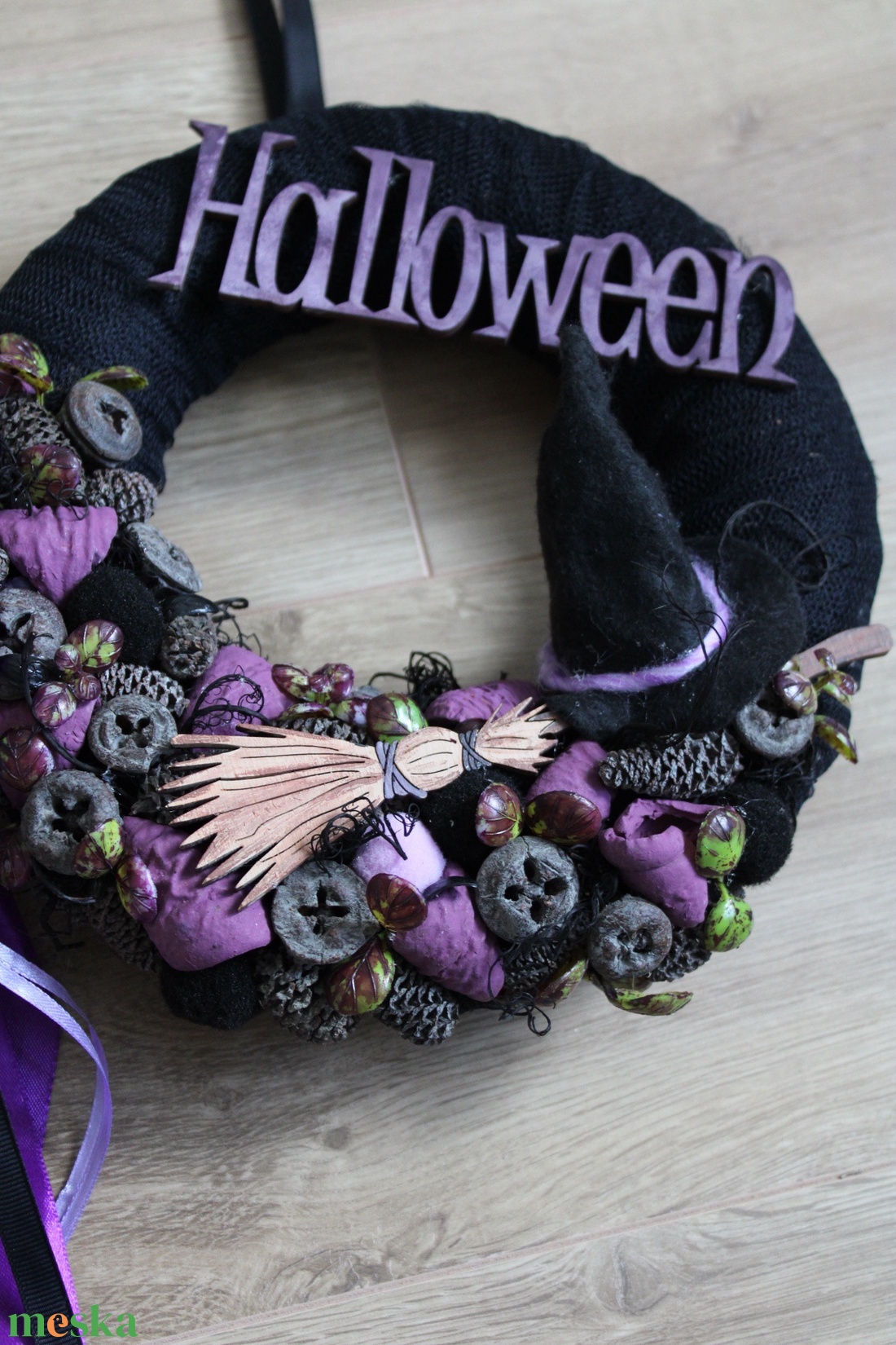 Boszis Halloween ajtódísz  - otthon & életmód - dekoráció - halloween - halloweeni ajtódíszek és ablakdíszek - Meska.hu