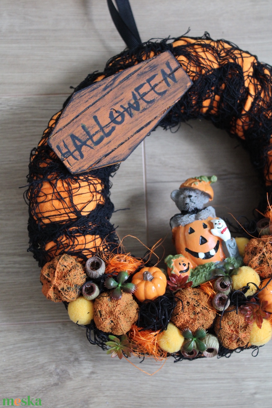 Halloween ajtódísz mackóval - otthon & életmód - dekoráció - halloween - halloweeni ajtódíszek és ablakdíszek - Meska.hu Halloween ajtódísz mackóval - otthon & életmód - dekoráció - halloween - halloweeni ajtódíszek és ablakdíszek - Meska.hu