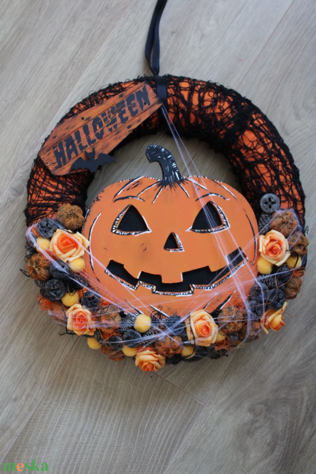 Halloween ajtódísz tökfejjel - otthon & életmód - dekoráció - halloween - halloweeni ajtódíszek és ablakdíszek - Meska.hu Halloween ajtódísz tökfejjel - otthon & életmód - dekoráció - halloween - halloweeni ajtódíszek és ablakdíszek - Meska.hu