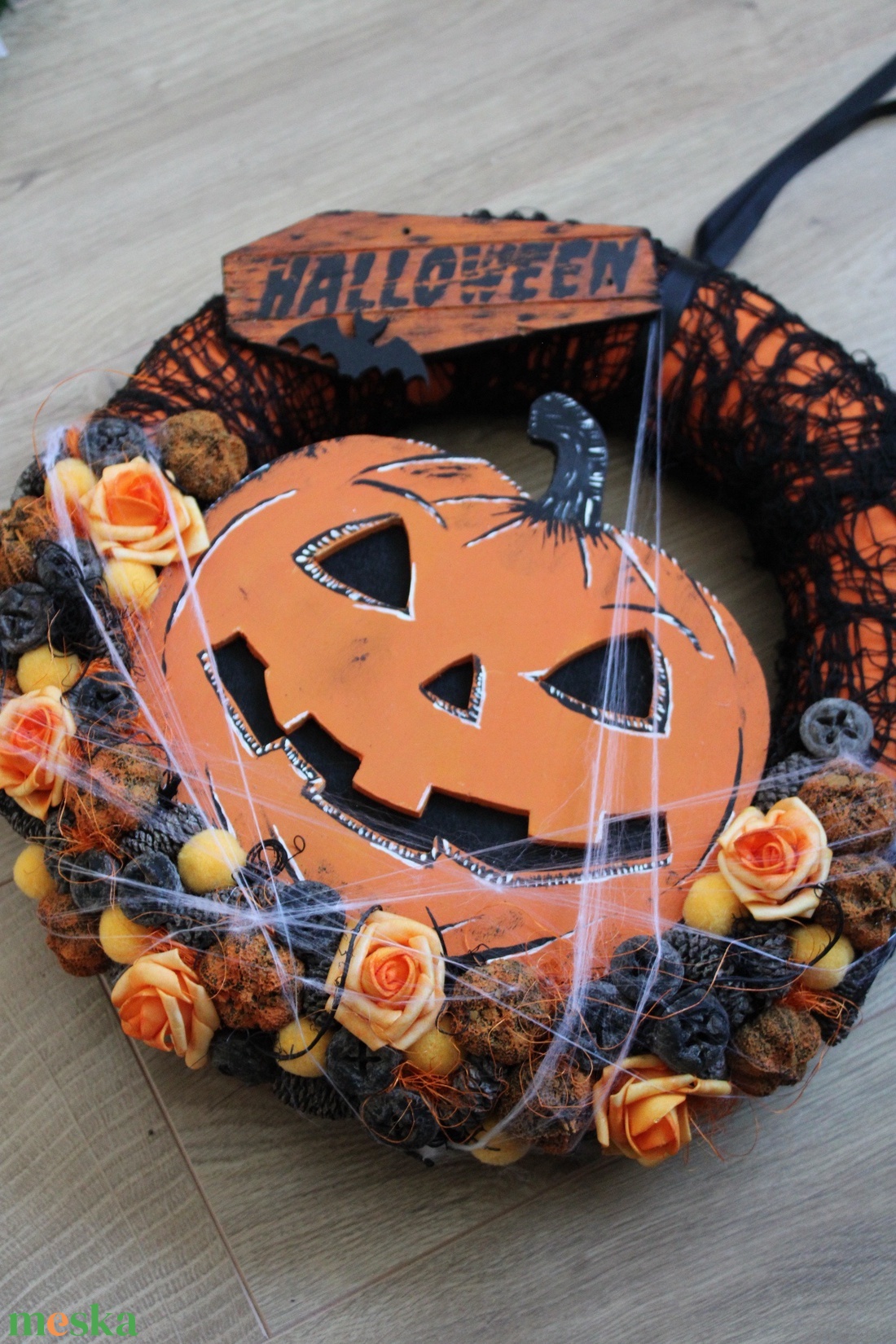 Halloween ajtódísz tökfejjel - otthon & életmód - dekoráció - halloween - halloweeni ajtódíszek és ablakdíszek - Meska.hu Halloween ajtódísz tökfejjel - otthon & életmód - dekoráció - halloween - halloweeni ajtódíszek és ablakdíszek - Meska.hu