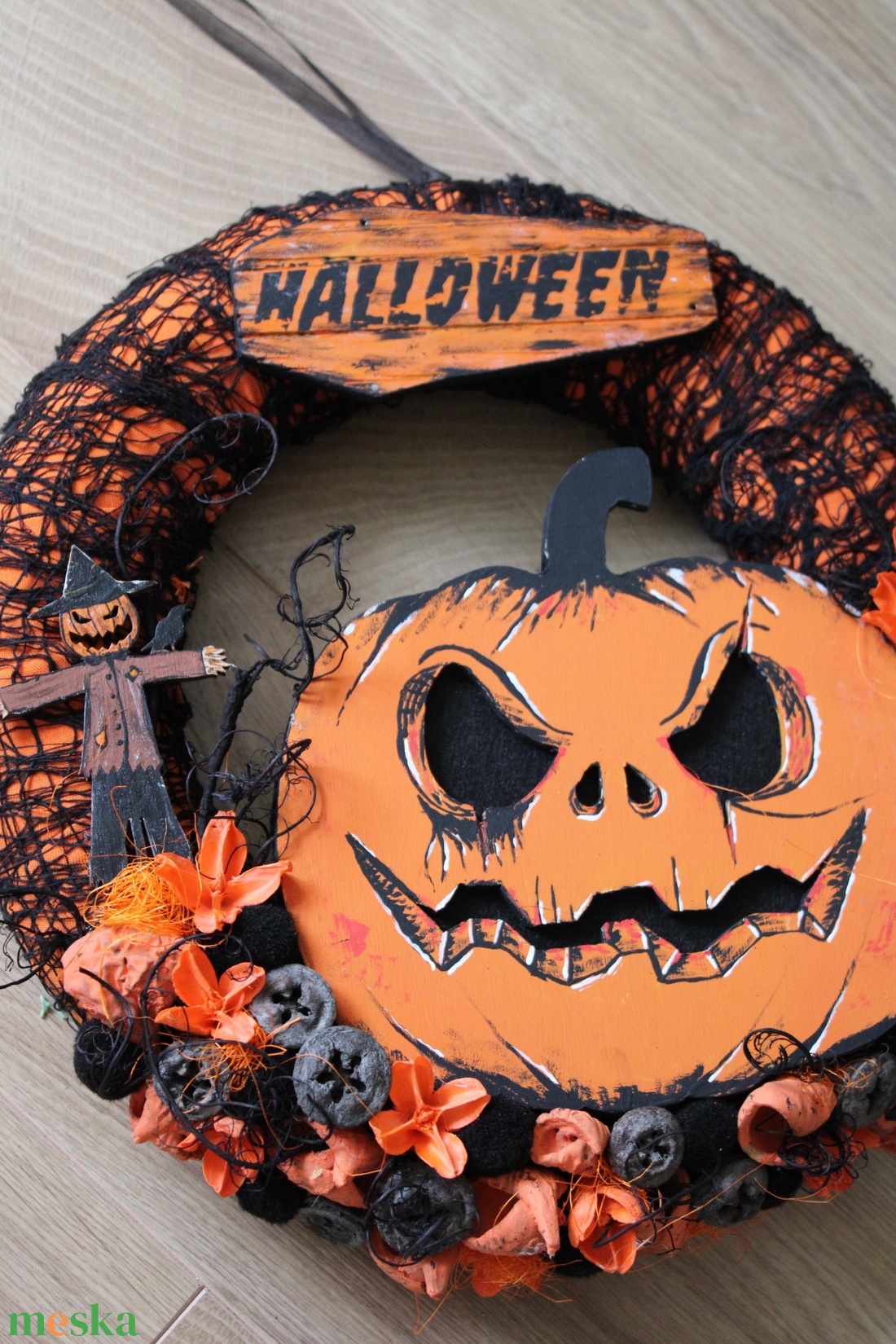 Rémséges Halloween-i ajtódísz - otthon & életmód - dekoráció - halloween - halloweeni ajtódíszek és ablakdíszek - Meska.hu Rémséges Halloween-i ajtódísz - otthon & életmód - dekoráció - halloween - halloweeni ajtódíszek és ablakdíszek - Meska.hu