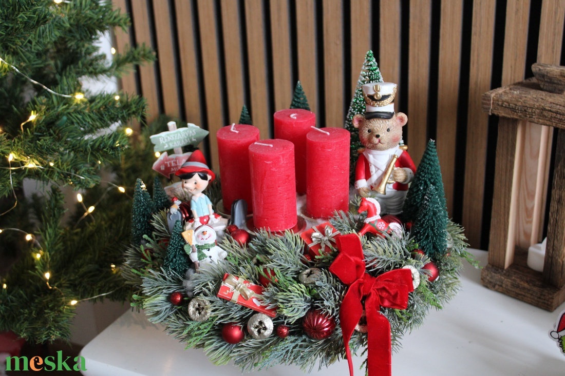 Adventi koszorú  - karácsony - adventi díszek - adventi koszorú - Meska.hu