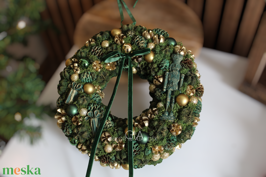 Karácsonyi ajtódísz kopogtató  - karácsony - karácsonyi lakásdekoráció - karácsonyi ajtódíszek - Meska.hu