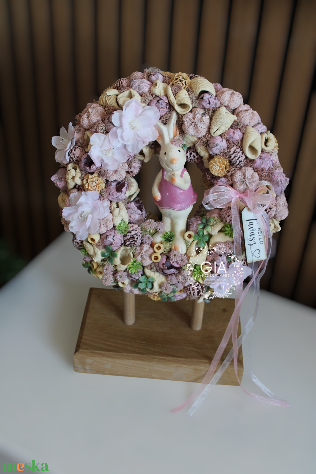 Húsvéti nyuszis ajtódísz - otthon & életmód - dekoráció - ajtó- és ablak dekoráció - ajtódísz & kopogtató - Meska.hu