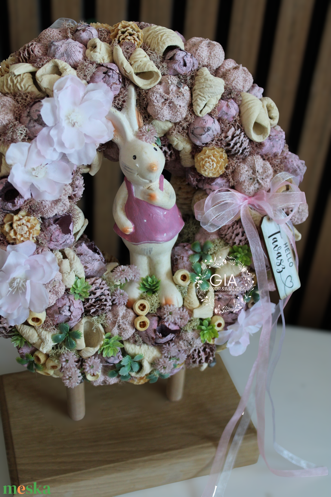 Húsvéti nyuszis ajtódísz - otthon & életmód - dekoráció - ajtó- és ablak dekoráció - ajtódísz & kopogtató - Meska.hu