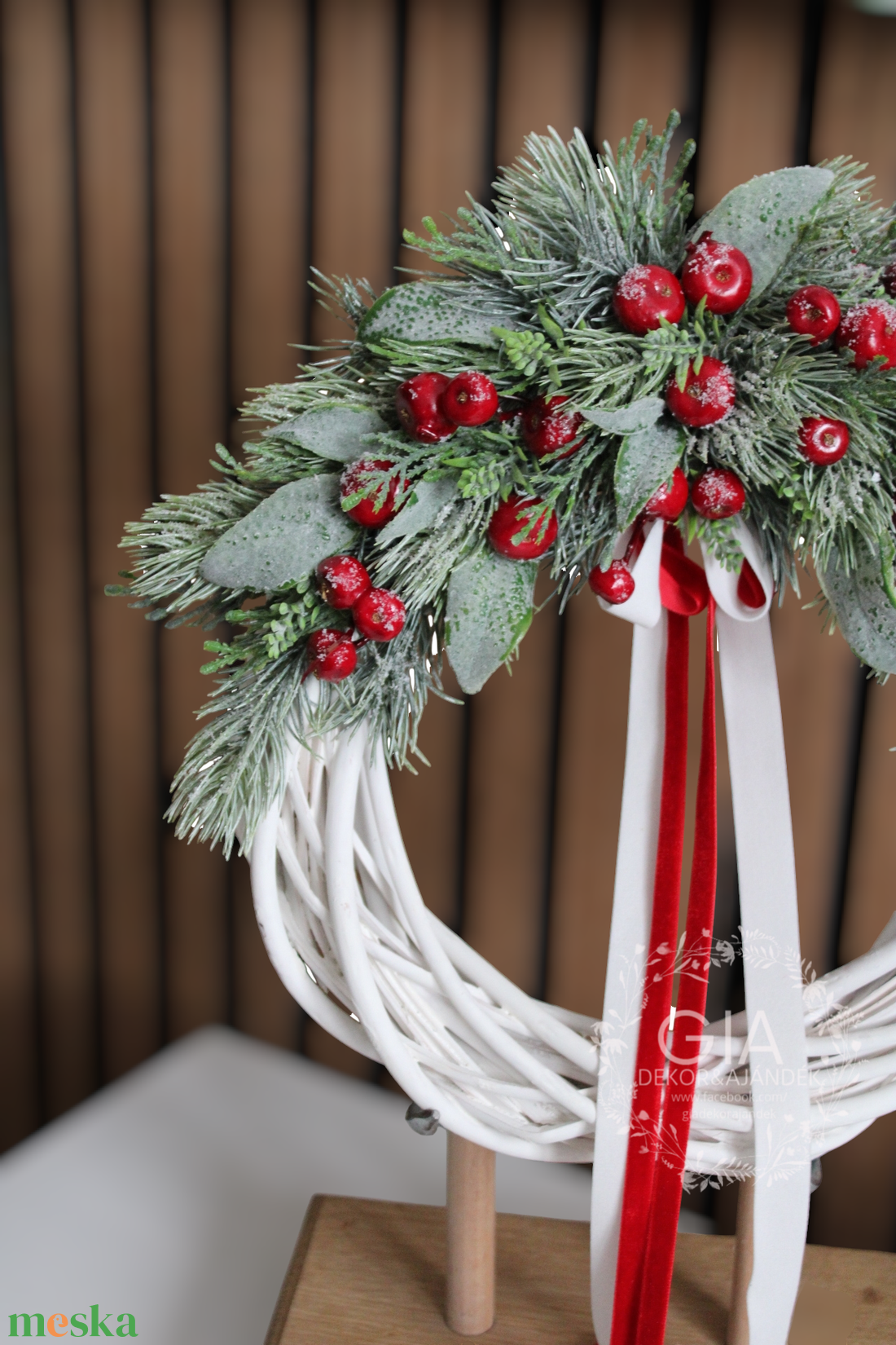 Téli ajtódísz  - otthon & életmód - dekoráció - ajtó- és ablak dekoráció - ajtódísz & kopogtató - Meska.hu