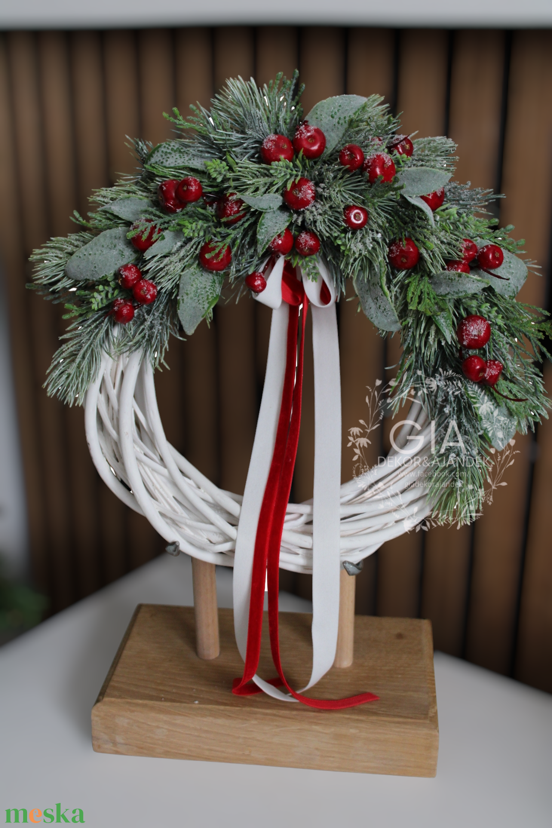 Téli ajtódísz  - otthon & életmód - dekoráció - ajtó- és ablak dekoráció - ajtódísz & kopogtató - Meska.hu