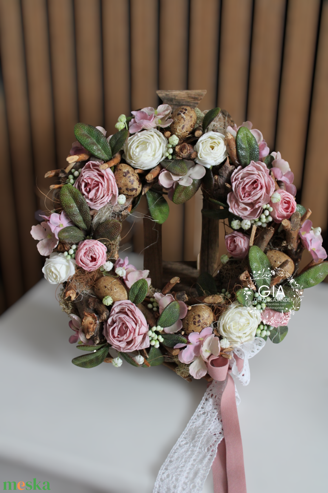 Húsvéti ajtódísz vagy asztali koszorú  - otthon & életmód - dekoráció - ajtó- és ablak dekoráció - ajtódísz & kopogtató - Meska.hu