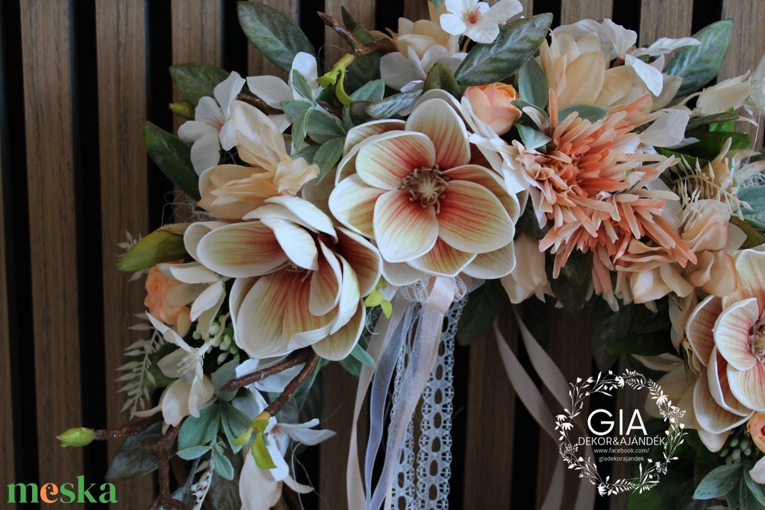 Magnóliás ajtódísz - otthon & életmód - dekoráció - ajtó- és ablak dekoráció - ajtódísz & kopogtató - Meska.hu