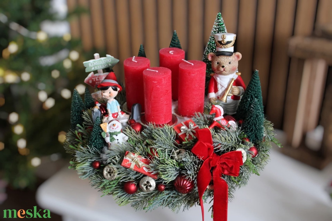 Adventi koszorú  - karácsony - adventi díszek - adventi koszorú - Meska.hu