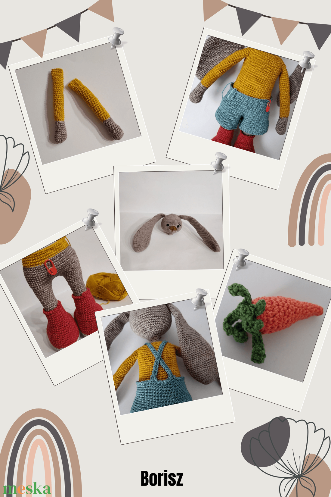 Borisz mintaleírás pdf - diy (csináld magad) - szabásminta, útmutató - horgolási minta - Meska.hu Borisz mintaleírás pdf - diy (csináld magad) - szabásminta, útmutató - horgolási minta - Meska.hu