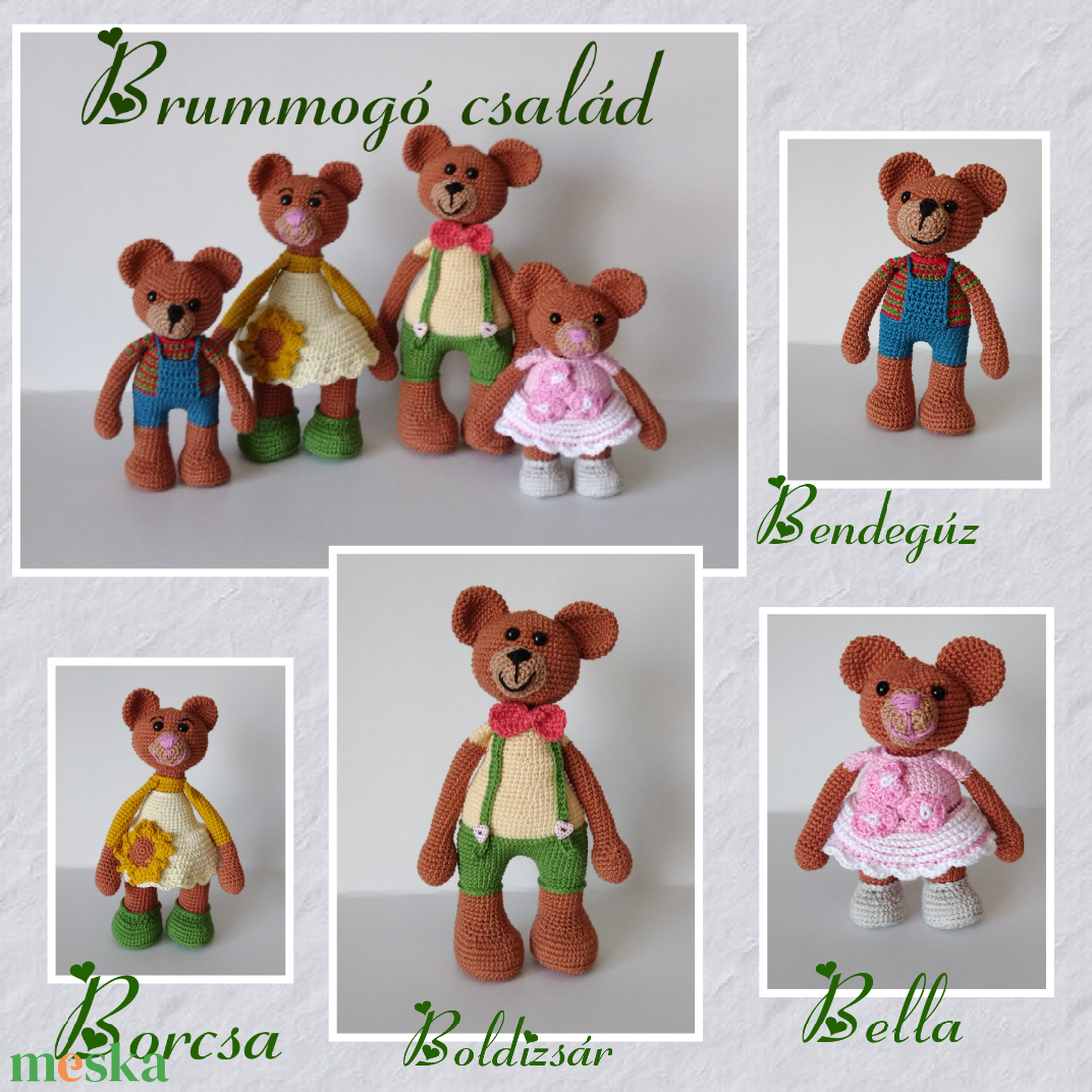 Brummogó család horgolási minta leírás pdf - diy (csináld magad) - szabásminta, útmutató - horgolási minta - Meska.hu Brummogó család horgolási minta leírás pdf - diy (csináld magad) - szabásminta, útmutató - horgolási minta - Meska.hu