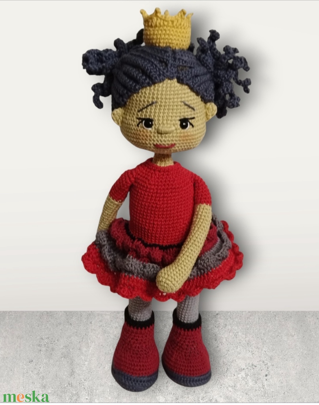 Horgolt királylány  - játék & sport - baba & babaház - baba - Meska.hu