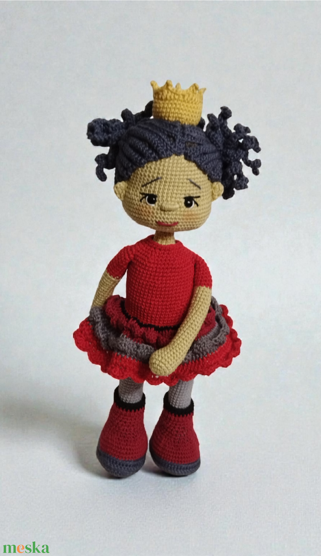 Horgolt királylány  - játék & sport - baba & babaház - baba - Meska.hu