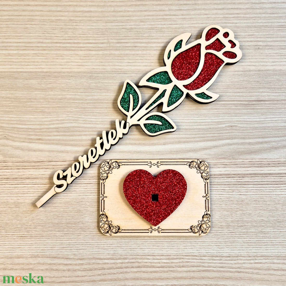 Valentin-napi fa örökrózsa 1 - otthon & életmód - virágdekoráció - virágdíszek - asztali virágdísz - Meska.hu