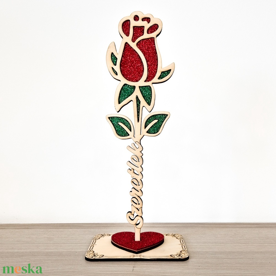 Valentin-napi fa örökrózsa 1 - otthon & életmód - virágdekoráció - virágdíszek - asztali virágdísz - Meska.hu