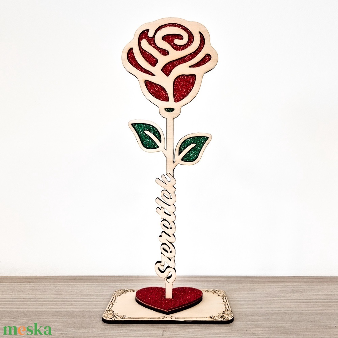 Valentin-napi fa örökrózsa 2 - otthon & életmód - virágdekoráció - virágdíszek - asztali virágdísz - Meska.hu