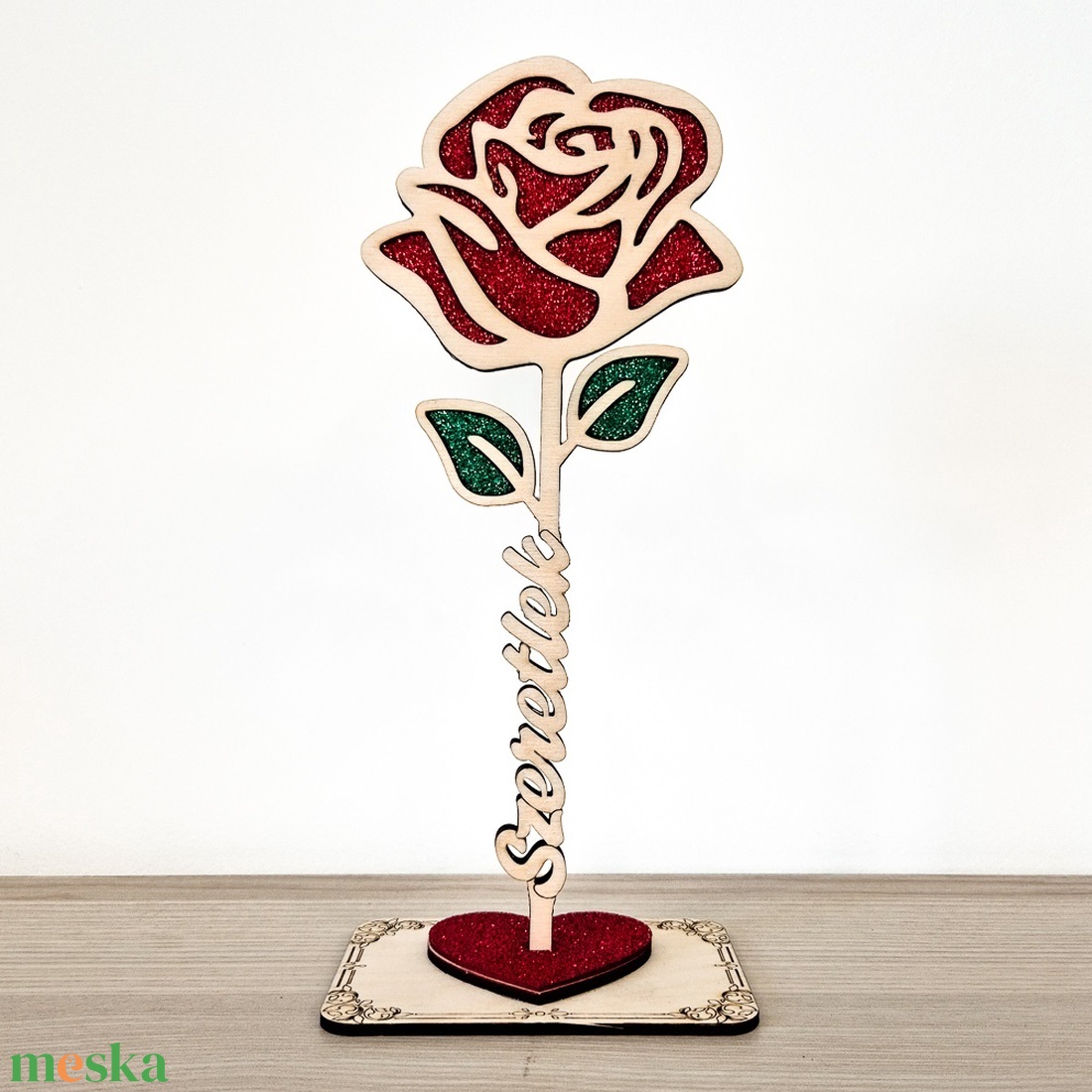 Valentin-napi fa örökrózsa 3 - otthon & életmód - virágdekoráció - virágdíszek - asztali virágdísz - Meska.hu