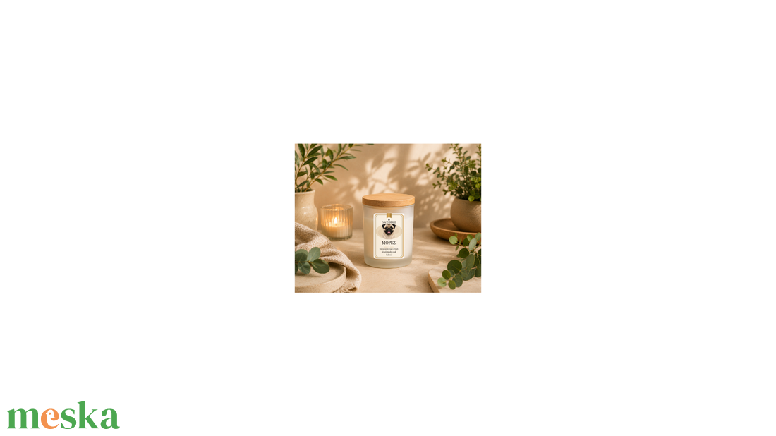 MOPSZ - Kézműves szójaviasz illatgyertya - PAW CANDLES COLLECTION - Trópusi gyümölcs illattal - otthon & életmód - gyertya, illat, aroma - mécses és mécsestartó - Meska.hu