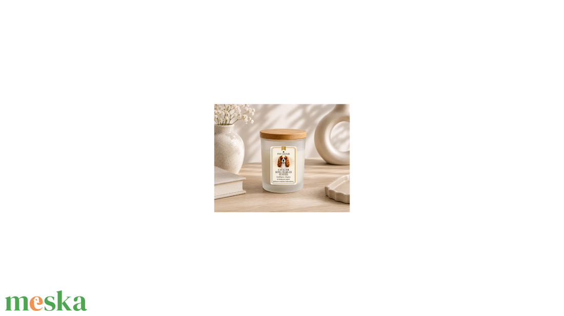 CAVALIER KING CHARLES SPANIEL - Kézműves szójaviasz illatgyertya - PAW CANDLES COLLECTION - Trópusi gyümölcs illattal - otthon & életmód - gyertya, illat, aroma - mécses és mécsestartó - Meska.hu