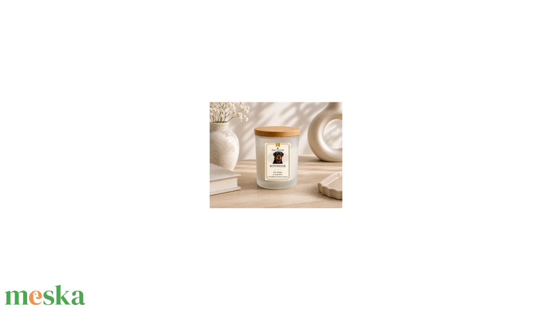 ROTTWEILER - Kézműves szójaviasz illatgyertya - PAW CANDLES COLLECTION - Trópusi gyümölcs illattal - otthon & életmód - gyertya, illat, aroma - mécses és mécsestartó - Meska.hu