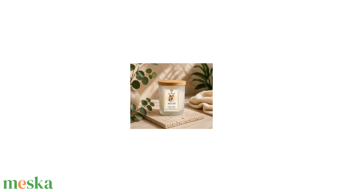 AKITA INU - Kézműves szójaviasz illatgyertya - PAW CANDLES COLLECTION - Vanília illattal - otthon & életmód - gyertya, illat, aroma - mécses és mécsestartó - Meska.hu
