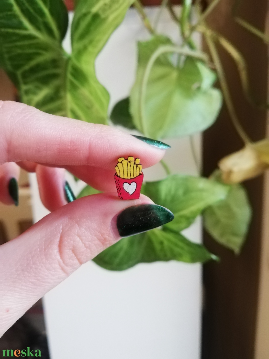 Tökéletes Páros (sültkrumpli és ketchup) fülbevaló - ékszer - fülbevaló - pötty fülbevaló - Meska.hu