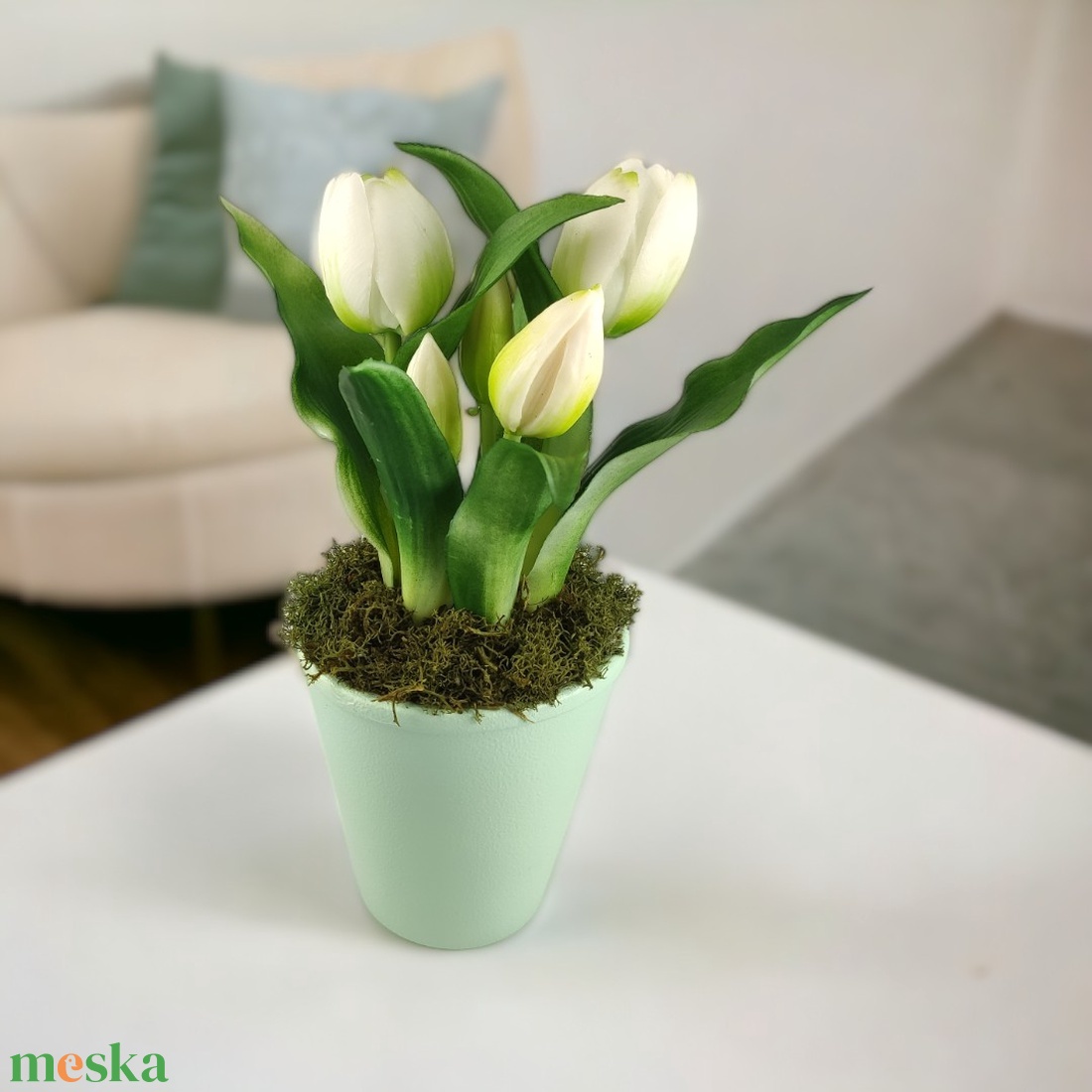 Élethű fehér tulipánok kaspóban TUE523FH - otthon & életmód - dekoráció - virágdísz és tartó - csokor & virágdísz - Meska.hu Élethű fehér tulipánok kaspóban TUE523FH - otthon & életmód - dekoráció - virágdísz és tartó - csokor & virágdísz - Meska.hu