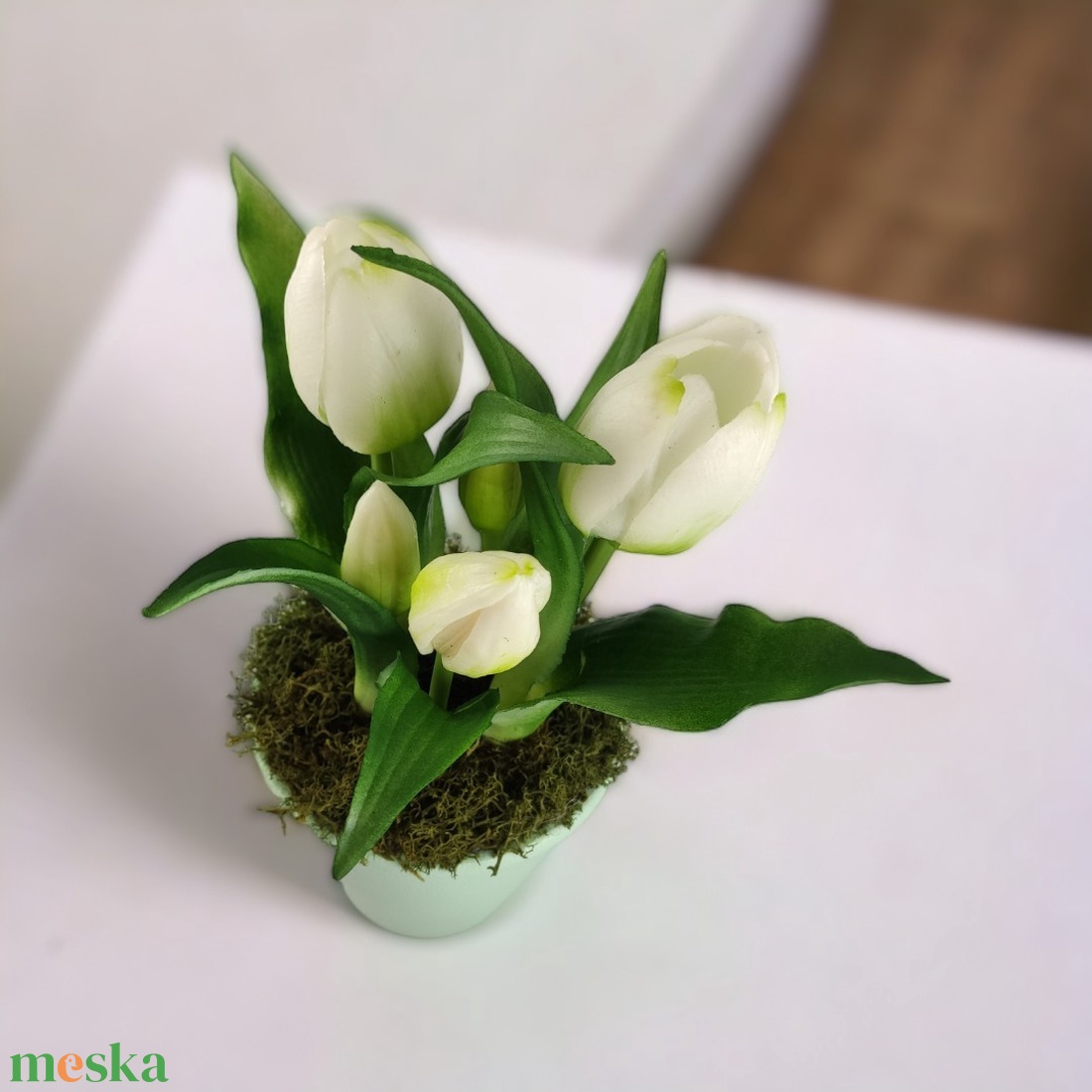 Élethű fehér tulipánok kaspóban TUE523FH - otthon & életmód - dekoráció - virágdísz és tartó - csokor & virágdísz - Meska.hu Élethű fehér tulipánok kaspóban TUE523FH - otthon & életmód - dekoráció - virágdísz és tartó - csokor & virágdísz - Meska.hu