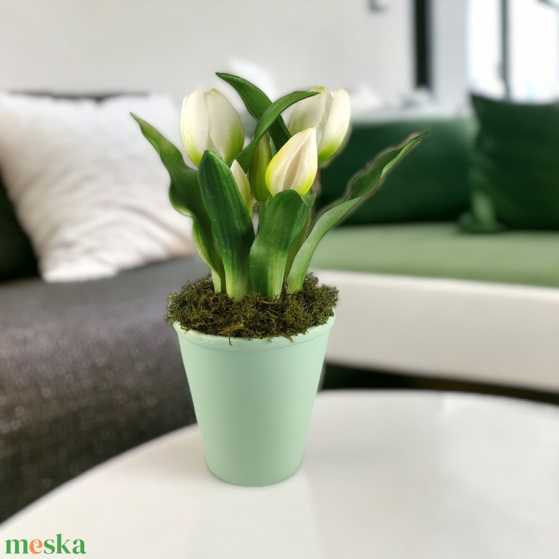 Élethű fehér tulipánok kaspóban TUE523FH - otthon & életmód - dekoráció - virágdísz és tartó - csokor & virágdísz - Meska.hu Élethű fehér tulipánok kaspóban TUE523FH - otthon & életmód - dekoráció - virágdísz és tartó - csokor & virágdísz - Meska.hu