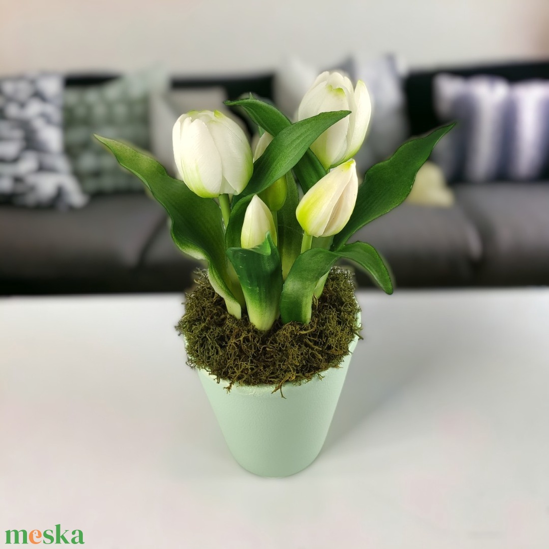 Élethű fehér tulipánok kaspóban TUE523FH - otthon & életmód - dekoráció - virágdísz és tartó - csokor & virágdísz - Meska.hu Élethű fehér tulipánok kaspóban TUE523FH - otthon & életmód - dekoráció - virágdísz és tartó - csokor & virágdísz - Meska.hu