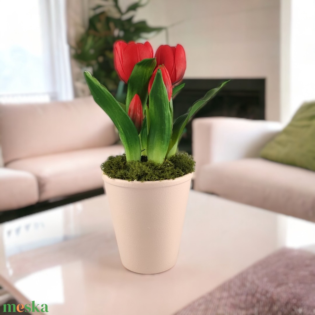 Élethű piros tulipánok kaspóban TUE524PS - otthon & életmód - dekoráció - virágdísz és tartó - csokor & virágdísz - Meska.hu Élethű piros tulipánok kaspóban TUE524PS - otthon & életmód - dekoráció - virágdísz és tartó - csokor & virágdísz - Meska.hu