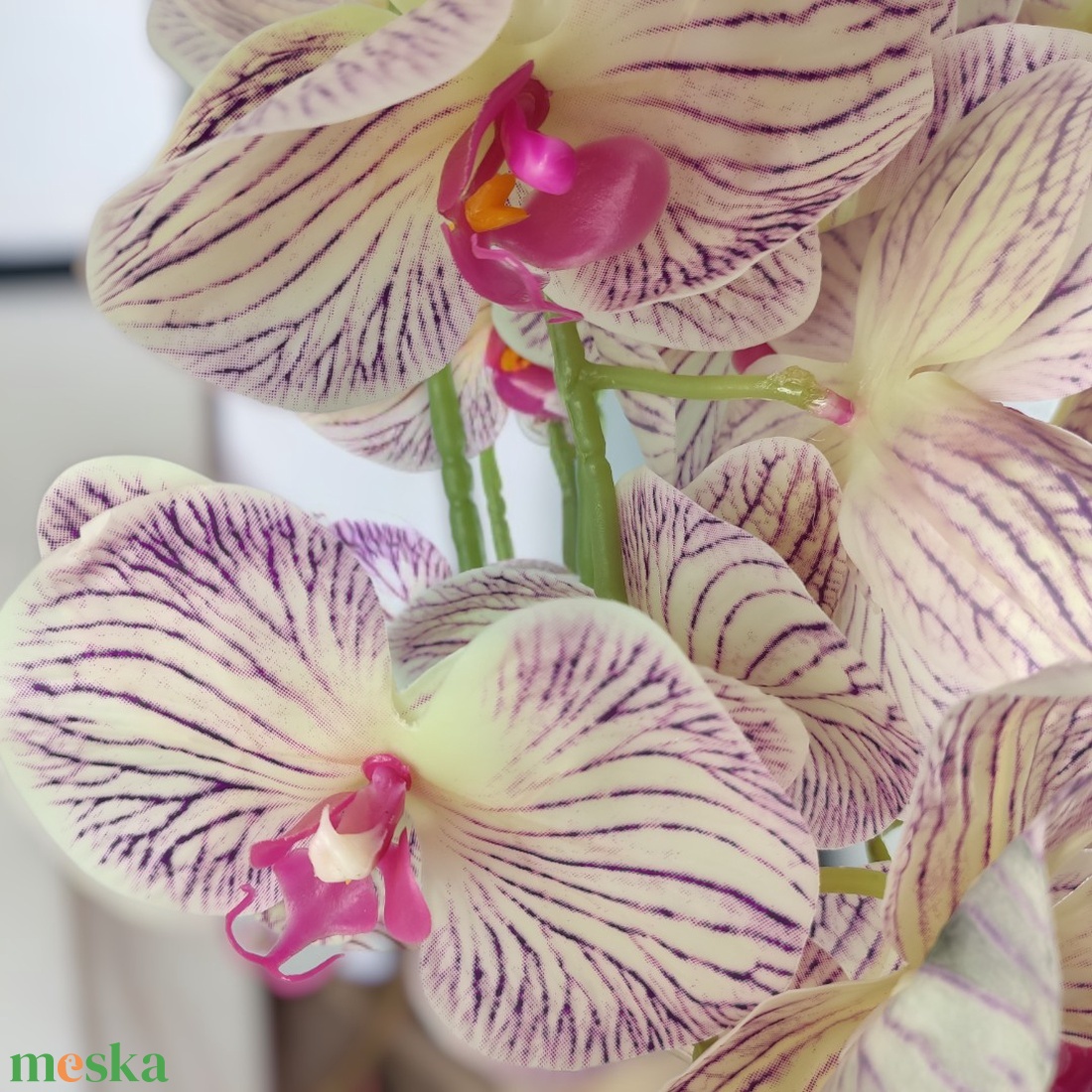Nagy méretű krém, lila kétszálas orchidea OR206KRLI - otthon & életmód - dekoráció - virágdísz és tartó - csokor & virágdísz - Meska.hu Nagy méretű krém, lila kétszálas orchidea OR206KRLI - otthon & életmód - dekoráció - virágdísz és tartó - csokor & virágdísz - Meska.hu