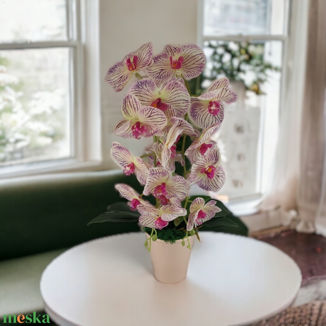 Nagy méretű krém, lila kétszálas orchidea OR206KRLI - otthon & életmód - dekoráció - virágdísz és tartó - csokor & virágdísz - Meska.hu Nagy méretű krém, lila kétszálas orchidea OR206KRLI - otthon & életmód - dekoráció - virágdísz és tartó - csokor & virágdísz - Meska.hu