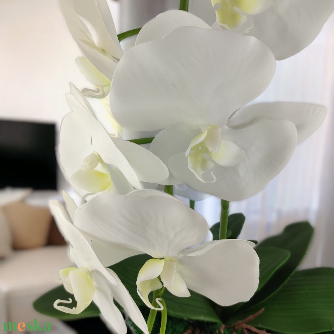 Nagy méretű élethű fehér orchidea OR110FH - otthon & életmód - dekoráció - virágdísz és tartó - csokor & virágdísz - Meska.hu Nagy méretű élethű fehér orchidea OR110FH - otthon & életmód - dekoráció - virágdísz és tartó - csokor & virágdísz - Meska.hu
