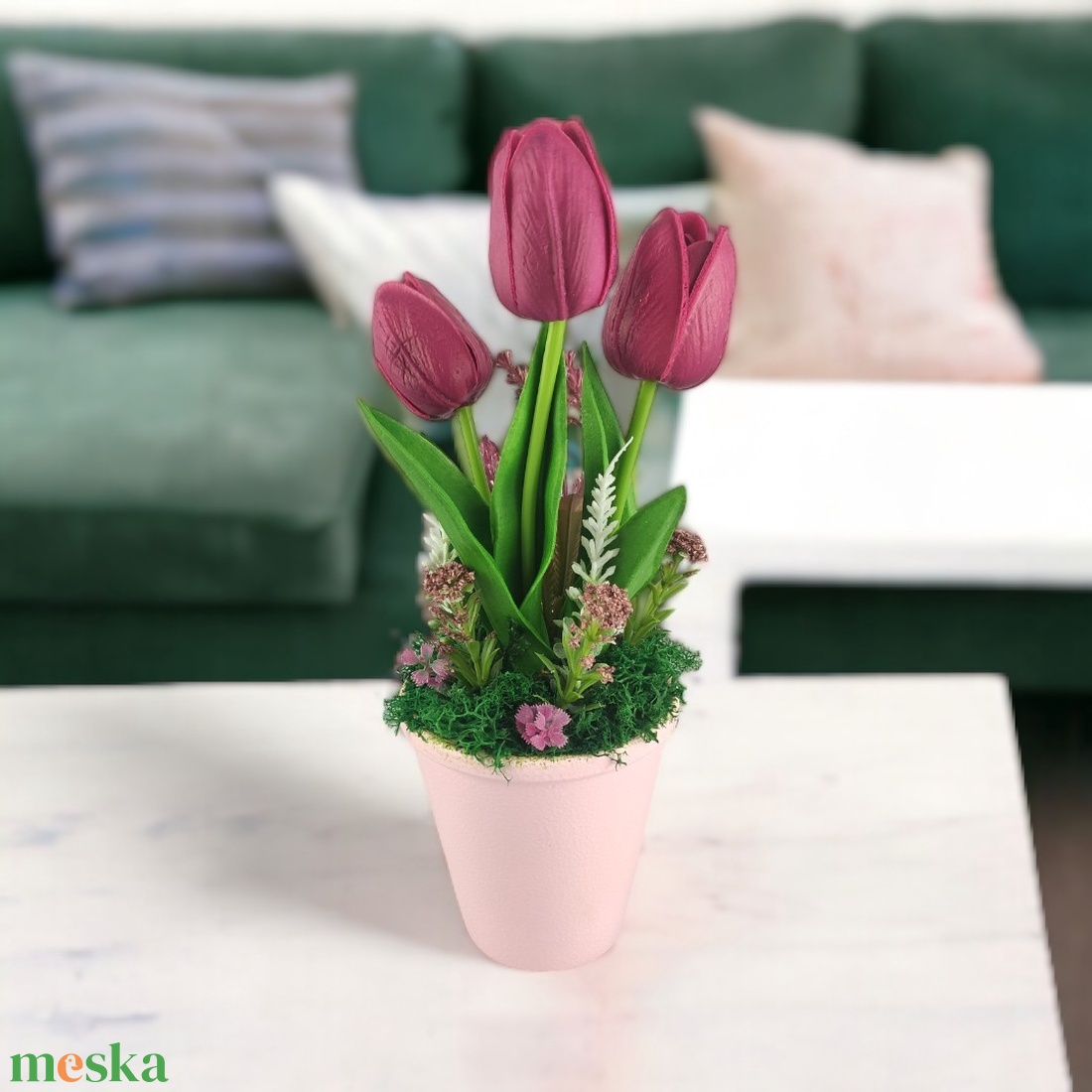 Bordó tulipánok barackszínű kaspóban kis virágokkal TUG308BO - otthon & életmód - dekoráció - virágdísz és tartó - csokor & virágdísz - Meska.hu Bordó tulipánok barackszínű kaspóban kis virágokkal TUG308BO - otthon & életmód - dekoráció - virágdísz és tartó - csokor & virágdísz - Meska.hu
