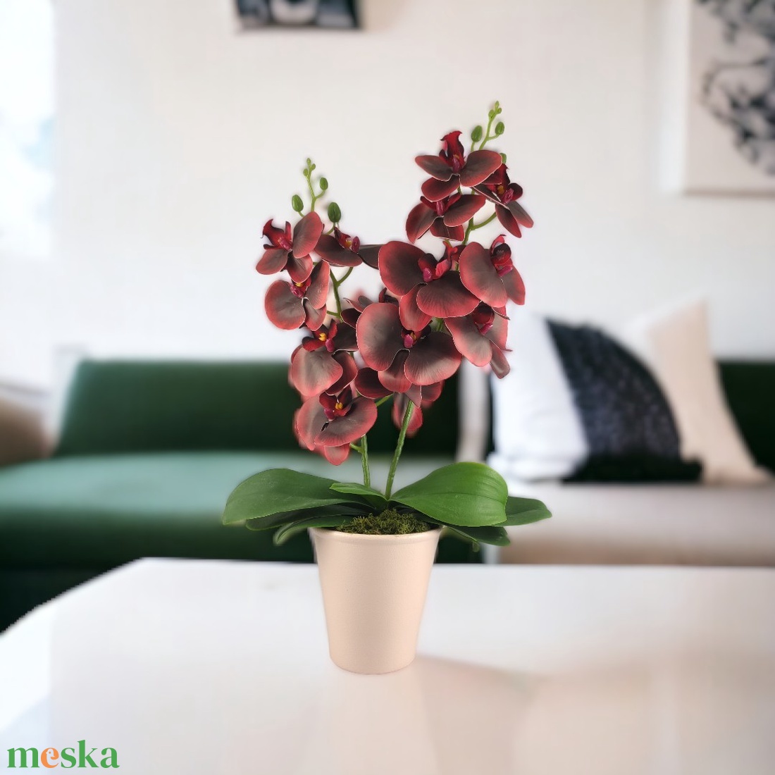 Nagy méretű burgundi kétszálas orchidea OR207BO - otthon & életmód - dekoráció - virágdísz és tartó - csokor & virágdísz - Meska.hu Nagy méretű burgundi kétszálas orchidea OR207BO - otthon & életmód - dekoráció - virágdísz és tartó - csokor & virágdísz - Meska.hu