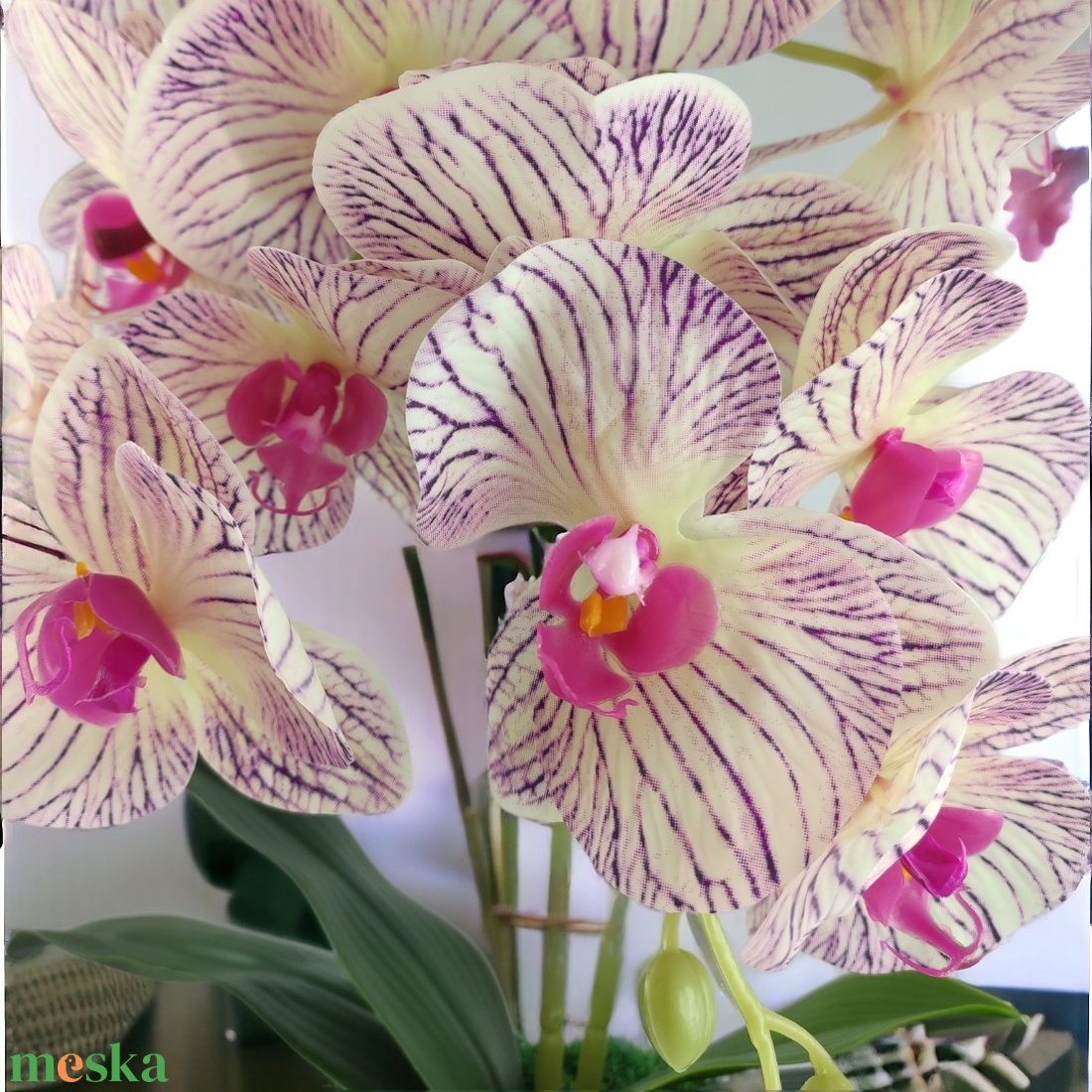 Nagy méretű krém, lila kétszálas orchidea OR202KRLI - otthon & életmód - dekoráció - virágdísz és tartó - csokor & virágdísz - Meska.hu Nagy méretű krém, lila kétszálas orchidea OR202KRLI - otthon & életmód - dekoráció - virágdísz és tartó - csokor & virágdísz - Meska.hu