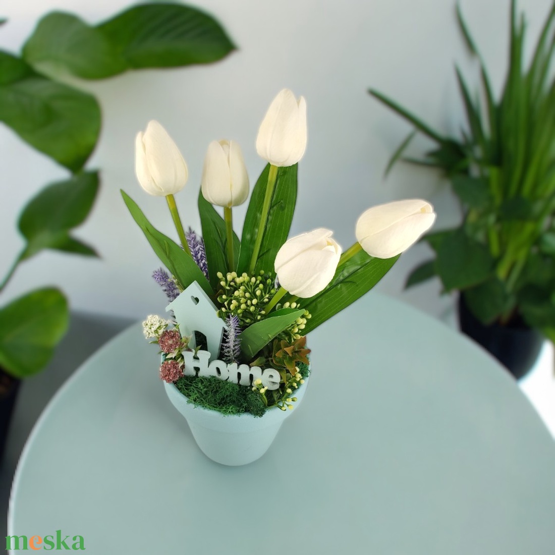 Fehér tulipánok tavaszi virágokkal TUG536FH - otthon & életmód - dekoráció - virágdísz és tartó - csokor & virágdísz - Meska.hu Fehér tulipánok tavaszi virágokkal TUG536FH - otthon & életmód - dekoráció - virágdísz és tartó - csokor & virágdísz - Meska.hu