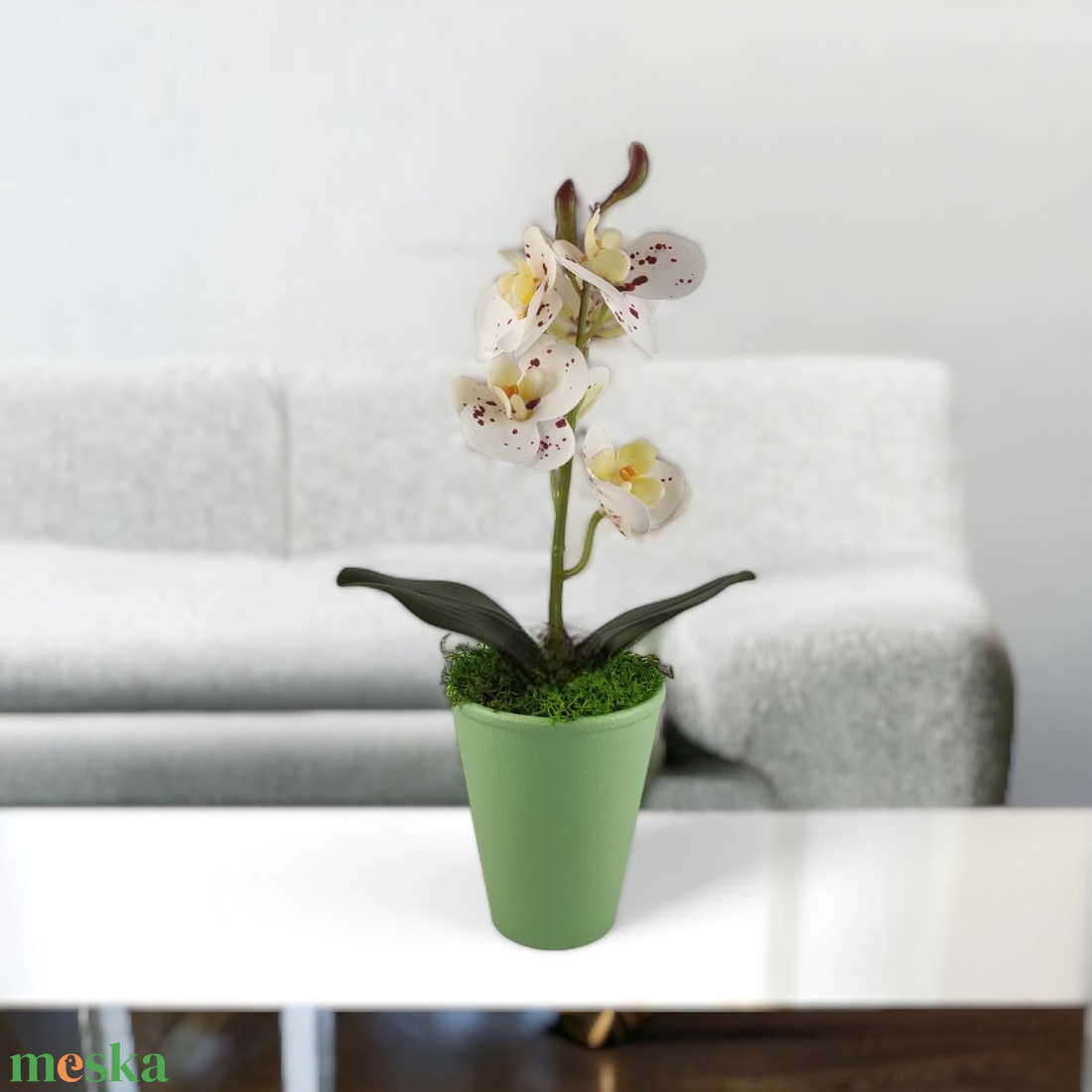 Fehér bordó pöttyös mini orchidea pasztellszínű agyagkaspóban ORM117FHBO - otthon & életmód - dekoráció - virágdísz és tartó - csokor & virágdísz - Meska.hu Fehér bordó pöttyös mini orchidea pasztellszínű agyagkaspóban ORM117FHBO - otthon & életmód - dekoráció - virágdísz és tartó - csokor & virágdísz - Meska.hu