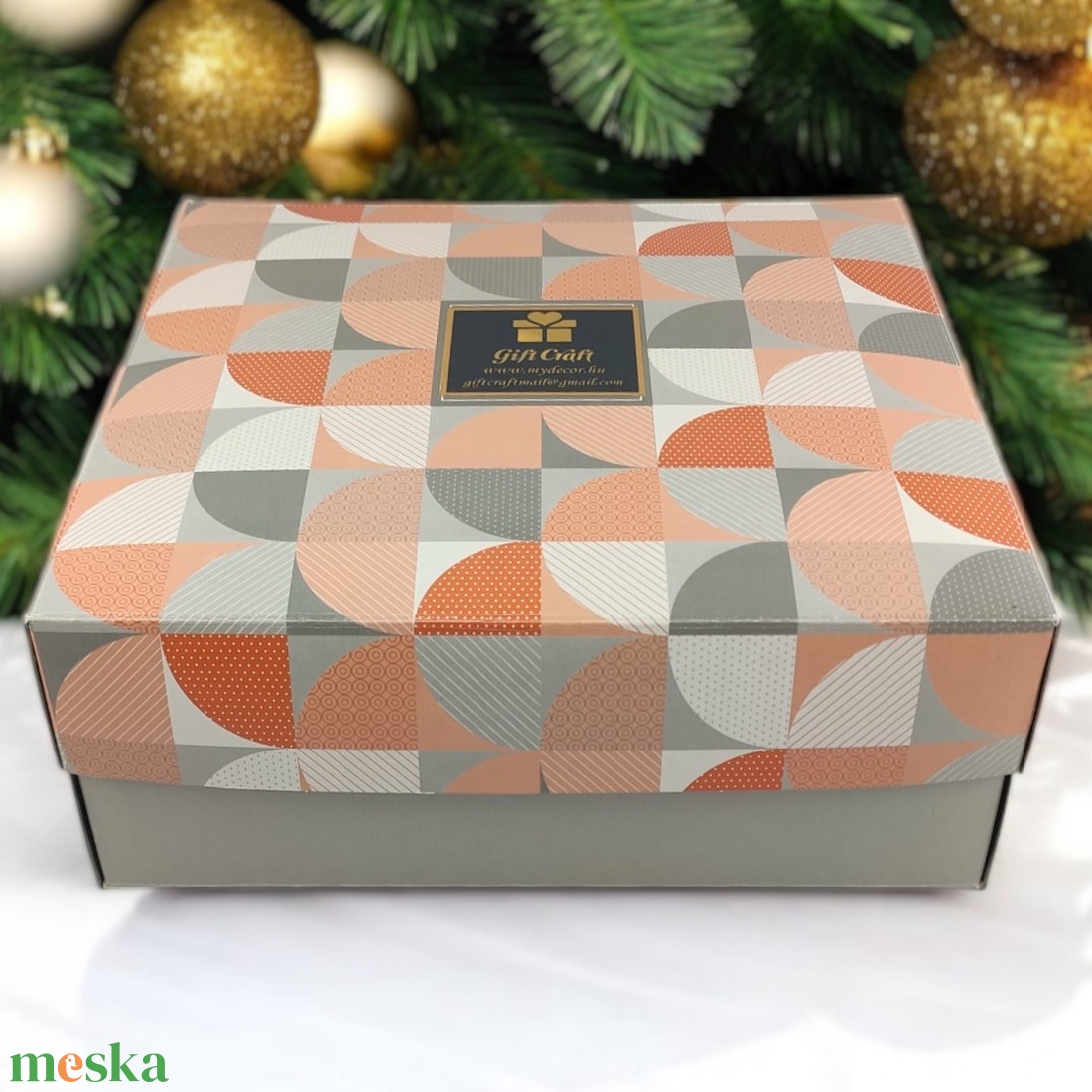 Karácsonyi ajándékbox válogatás - szürke és ezüst árnyalatokban KKBX01 - karácsony - karácsonyi lakásdekoráció - karácsonyfadíszek - Meska.hu