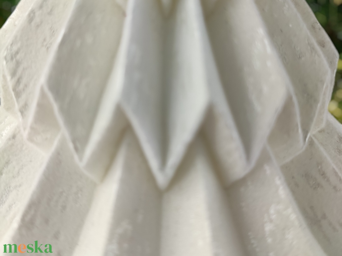 Fehér fenyőfa formájú karácsonyfadísz FF116 - karácsony - karácsonyi lakásdekoráció - karácsonyfadíszek - Meska.hu