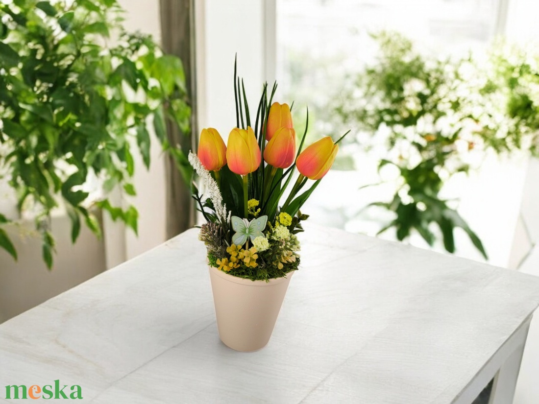 Sárga, narancs cirmos tulipánok kaspóban TUG561NS - otthon & életmód - dekoráció - virágdísz és tartó - csokor & virágdísz - Meska.hu Sárga, narancs cirmos tulipánok kaspóban TUG561NS - otthon & életmód - dekoráció - virágdísz és tartó - csokor & virágdísz - Meska.hu